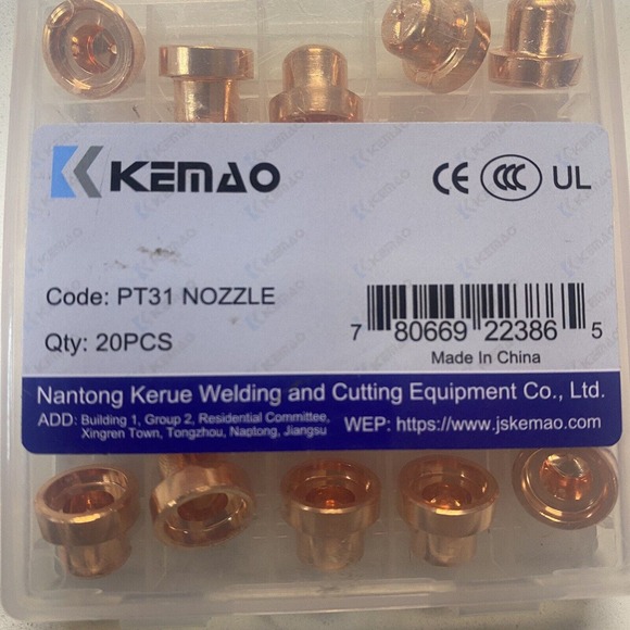 20 in Box Kemao PT31 Plasma Cutting Tips Electrodes Nozzles *FAST SHIPPING* - Picture 10 of 10